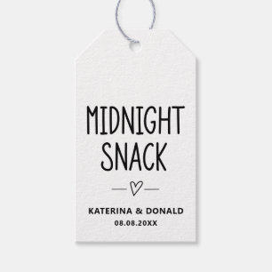 Étiquettes-cadeau Mariage Snack de minuit