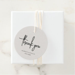 Étiquettes Cadeau Mariage sobre et élégant, beige et neutre