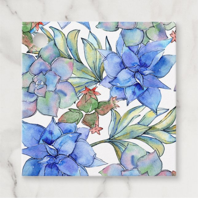 Étiquettes Cadeau Mariage Succulent (Devant)