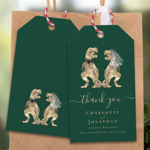 Étiquettes-cadeau Mariage Thème Dinosaure Remerciements