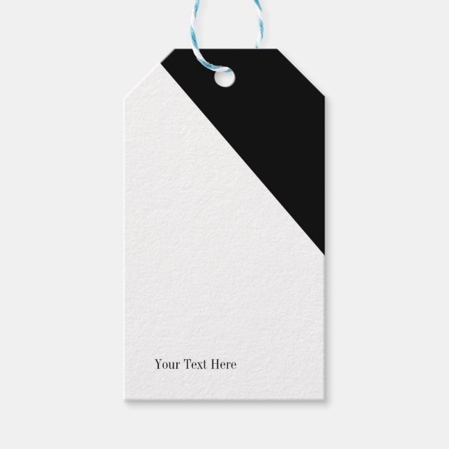 Étiquettes-cadeau Mariage triangle noir & blanc classique personnali (Devant)