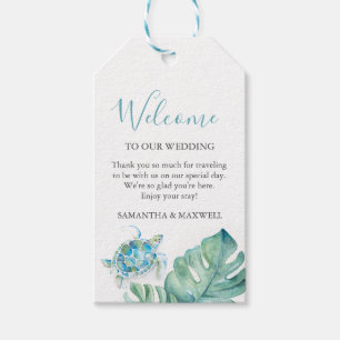 Étiquettes-cadeau Mariage tropical Bienvenue Guest Tags cadeaux