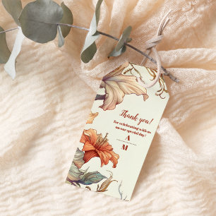 Étiquettes-cadeau Mariage Vintage Floral Art Nouveau
