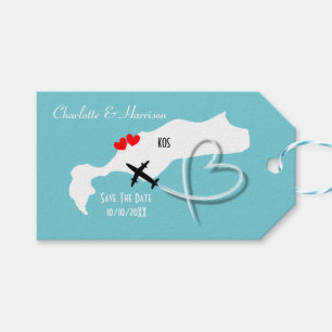 Étiquettes-cadeau Mariages À L'Étranger Kos Enregistrer La Date