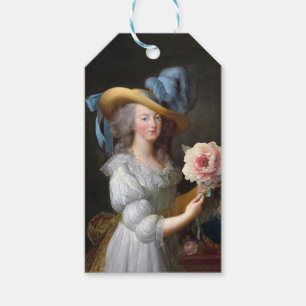 Étiquettes-cadeau Marie Antoinette avec Fleur d'anémone rose