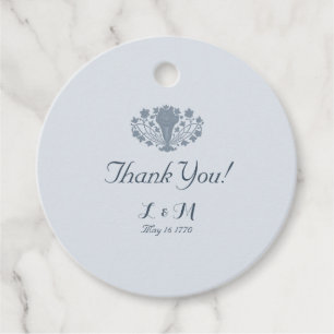Étiquettes Cadeau Marie Antoinette Rococo Dusty Merci bleu