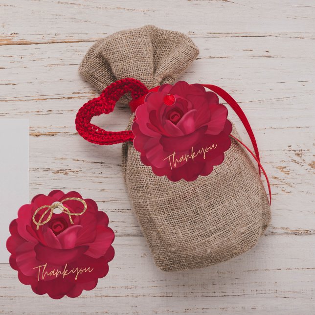 Étiquettes Cadeau Mariée en fleur rose et doré fleurie douche nuptia (Créateur téléchargé)