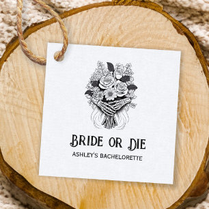Étiquettes Cadeau Mariée ou mort Halloween Bachelorette Party