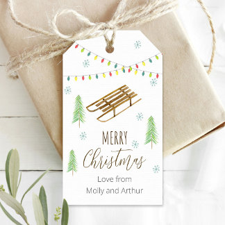 Étiquettes-cadeau Marque de Noël personnalisée - Joyeux Noël