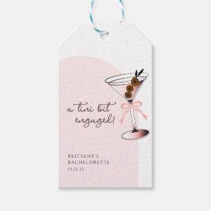 Étiquettes-cadeau Martini bit engagé Martini Pink Bachelorette