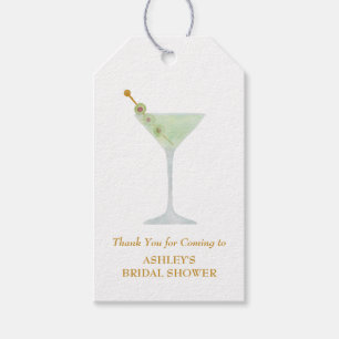 Étiquettes-cadeau Martini Cocktail Mariage Faveur Fête des mariées