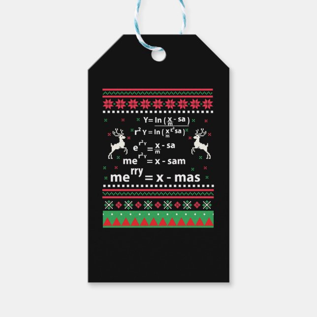 ÉTIQUETTES-CADEAU MATH NOËL (Devant)