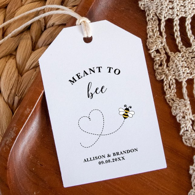 Étiquettes-cadeau Meant to Bee Jar Label, Wedding Favor Honey  (Créateur téléchargé)
