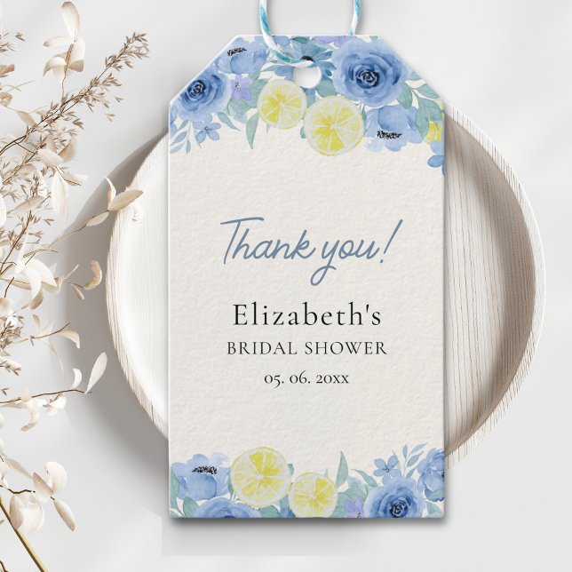Étiquettes-cadeau Mediterranean Lemon Bridal Shower (Créateur téléchargé)
