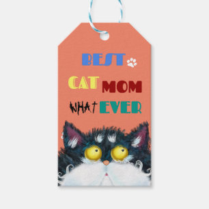 Étiquettes-cadeau Meilleur Cat Maman jamais   Amoureux de les chats 