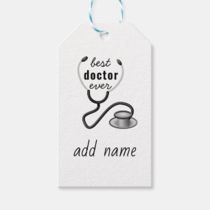 Étiquettes-cadeau Meilleur Médecin de Tous les Temps Remerciement Mé