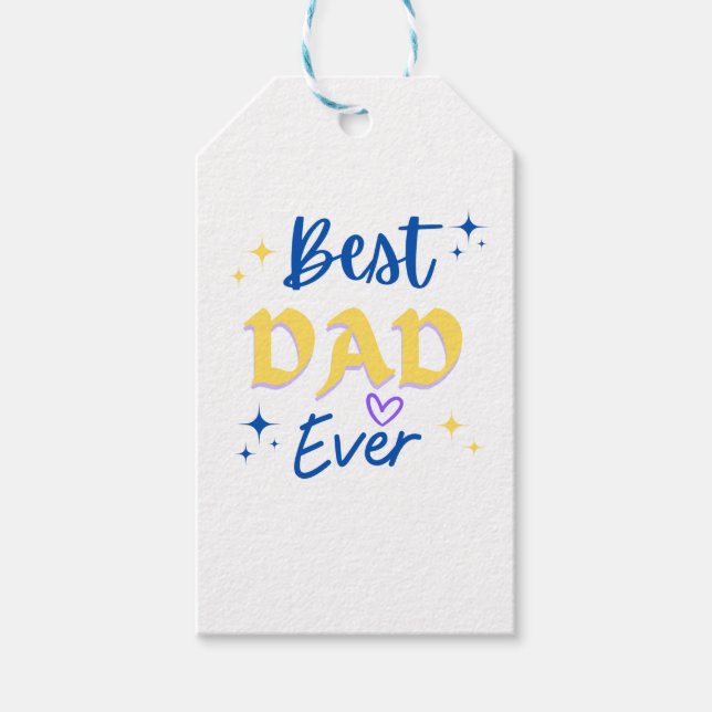 Étiquettes-cadeau meilleur papa (Devant)