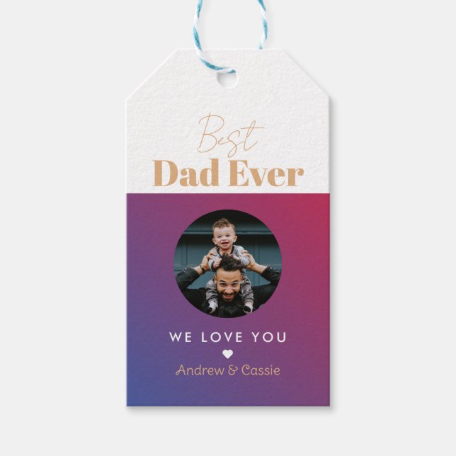 Étiquettes-cadeau Meilleur papa (Devant)