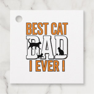 Étiquettes Cadeau Meilleur Papa Chat du Monde Design de Chemise Vint
