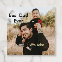 Meilleur papa du monde cadeau photo nom simple