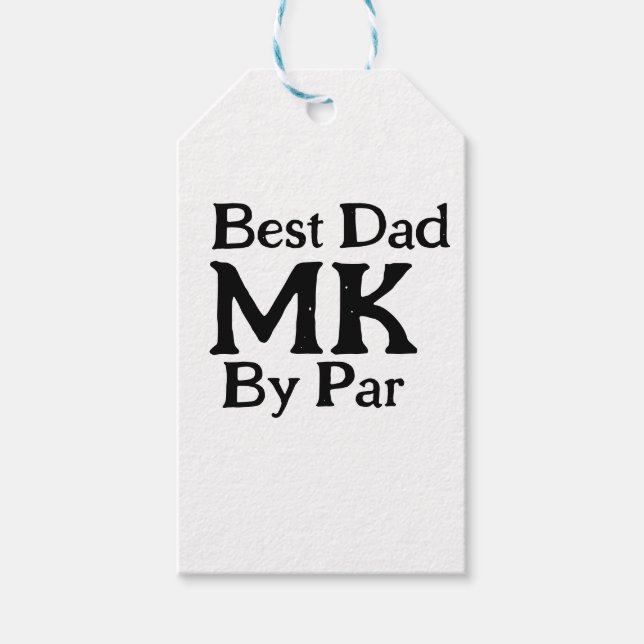 Étiquettes-cadeau Meilleur papa par monogramme fête des pères rusti  (Devant)