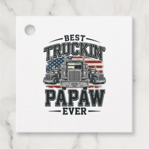 Étiquettes Cadeau Meilleur Papaw de camionnage jamais Vintage vecteu