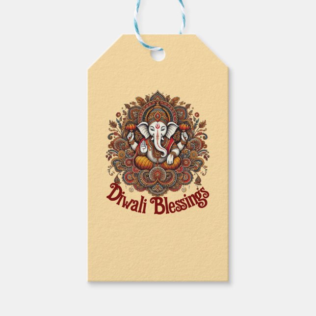 Étiquettes-cadeau Meilleurs vœux de Diwali (Devant)