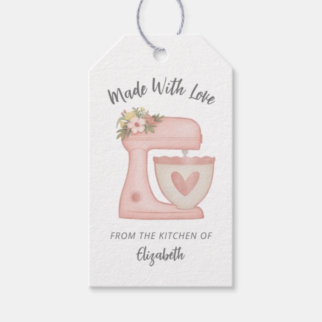 Étiquettes-cadeau Mélange Boulangerie Rose Cute Fabriqué Avec Des Ba (Devant)