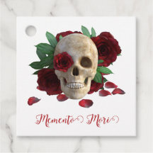 Memento Mori. Crâne aux roses rouges