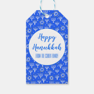 Étiquettes-cadeau Menorah Hanoukka Star de David CUSTOM Holiday