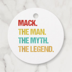 Étiquettes Cadeau Mens Mack The Man The Myth The Legend