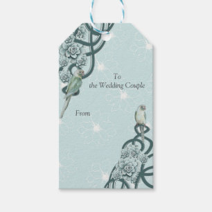 Étiquettes-cadeau Menthe bleu pin Vert Succulents