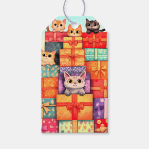 Étiquettes-cadeau Meow Gift Birthday Tower