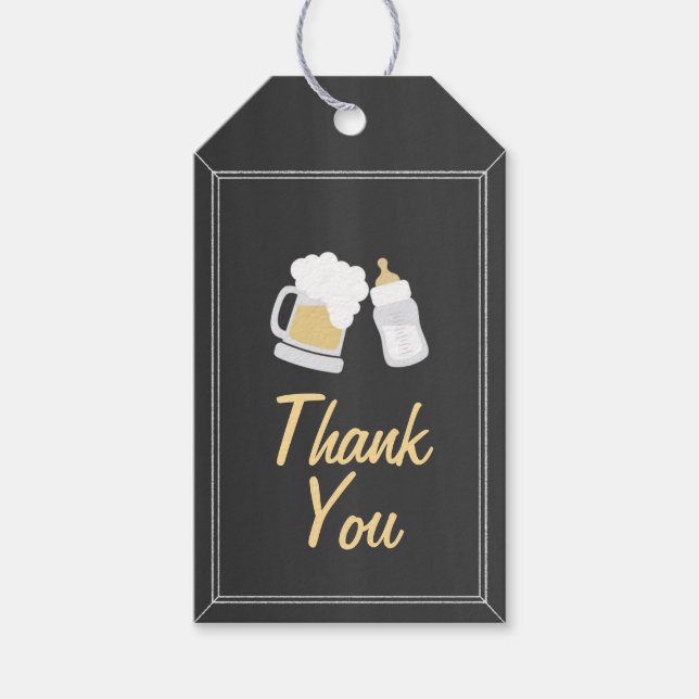 Étiquettes-cadeau Merci "Baby is Brewing" (Devant)