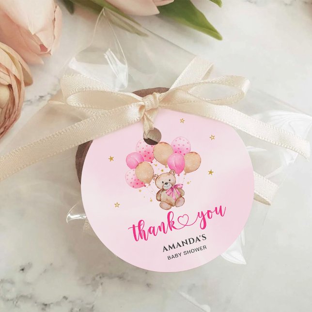 Étiquettes Cadeau Merci Baby shower d'attente rapide (Créateur téléchargé)
