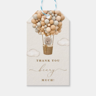 Étiquettes-cadeau Merci Béary Baby shower