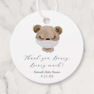 Étiquettes Cadeau Merci Beary Beary Beaucoup Masque Favoriser Tags