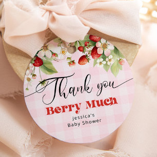 Étiquettes Cadeau Merci beaucoup de fraise Merci