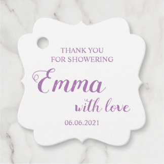 Étiquettes Cadeau Merci Bébé Pour Baby shower De Douche