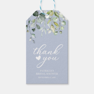 Étiquettes-cadeau Merci - Cœur Mignon de Verdure Eucalyptus