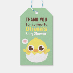 Étiquettes-cadeau Merci Cute Baby shower oeufs de poule Tags cadeaux