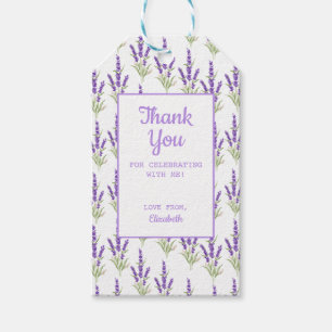 Étiquettes-cadeau Merci d'Anniversaire Violet Lavande