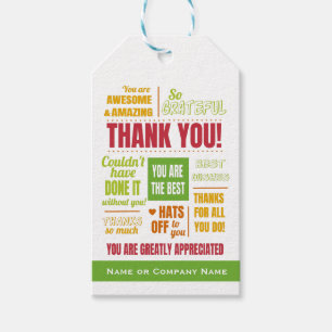 Étiquettes-cadeau Merci d'appréciation du personnel d'affaires