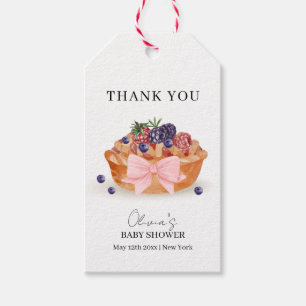 Étiquettes-cadeau Merci de Baby shower à la tourte un peu croûte Ber