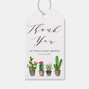 Étiquettes-cadeau Merci de Baby shower de cactus à pointes Boho