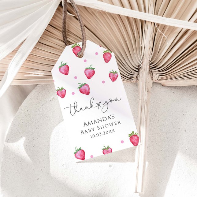 Étiquettes-cadeau Merci de Baby shower doux Berry (Créateur téléchargé)