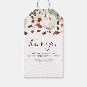 Étiquettes-cadeau Merci de Baby shower petit Citrouille