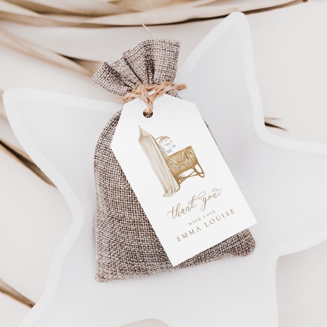 Étiquettes-cadeau Merci de Brunch Neutral Boho Baby (Créateur téléchargé)