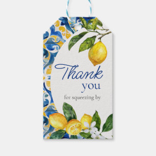 Étiquettes-cadeau Merci De Citron Méditerranéen Pour La Pâtisserie