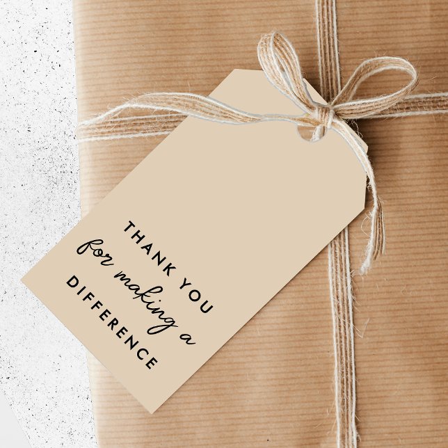 Étiquettes-cadeau Merci de faire une différence (Créateur téléchargé)